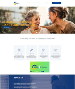 Clarke's helping hand care providers website design by anchor monkey