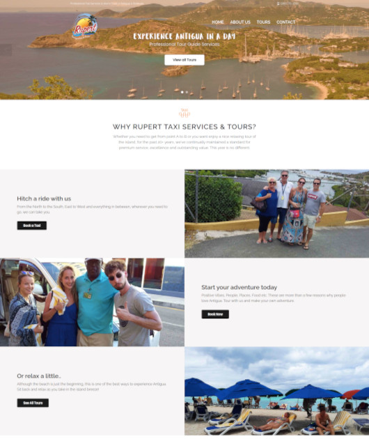 Rupert Taxi Services and Tours website design by anchor monkey